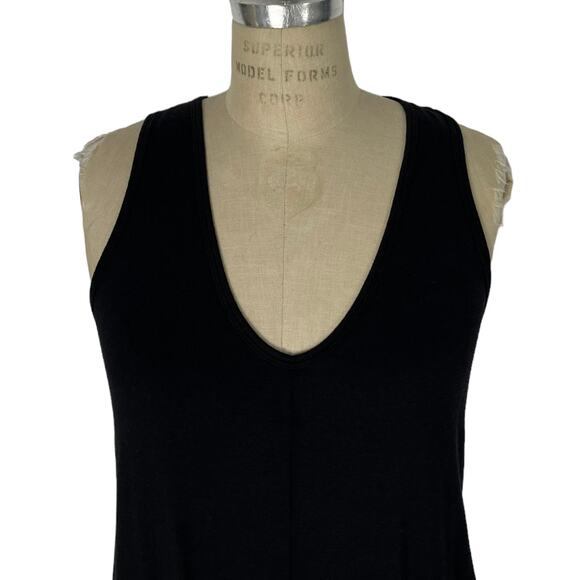 Smash Tees Black Jumpsuit Size Small Sleeveless Pockets Cuffed Hem Soft - Picture 2 of 7